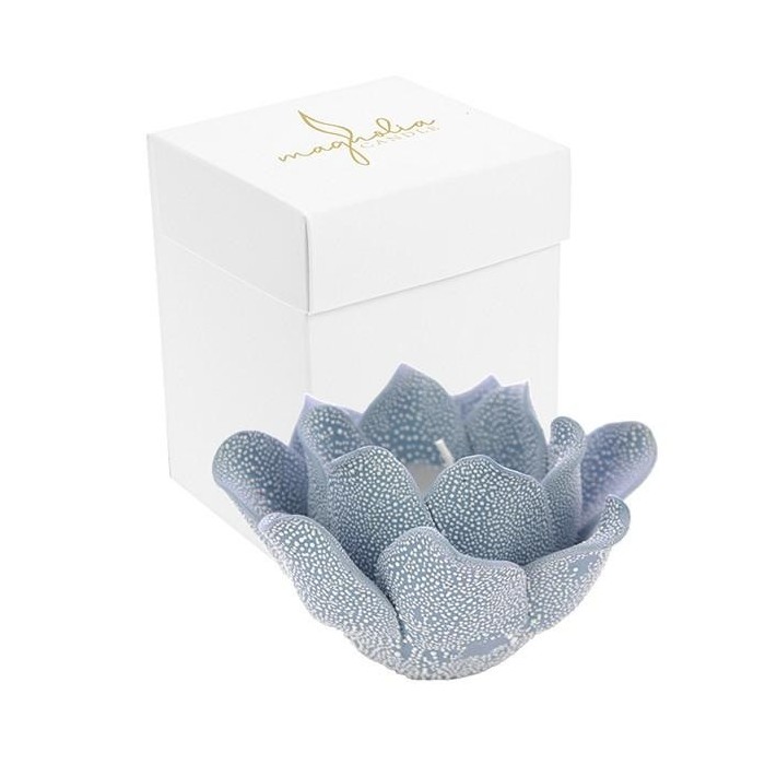 CANDELA MAGNOLIA CARTA DA ZUCCHERO GOCCE DI RUGIADA PORC 10X6.5